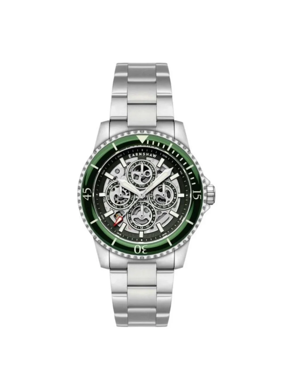 NWT Thomas Earnshaw Duncan Automatic Green Dial Men's Watch